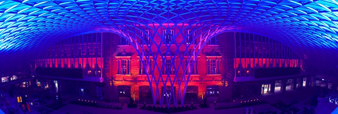 Picture from the offical launch of the new Kings Cross station in London on 14th March 2012